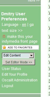 Fig 6.7: Example of User Preference Box